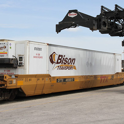 Bison container providing intermodal services
