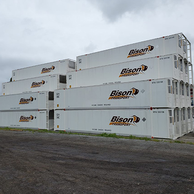 Stack of Bison containers